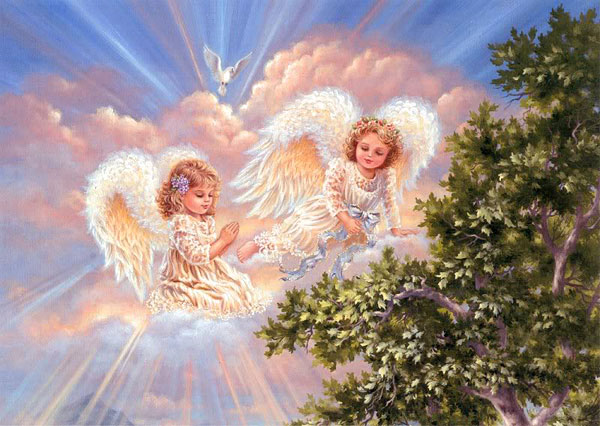 2 ангелы в небе